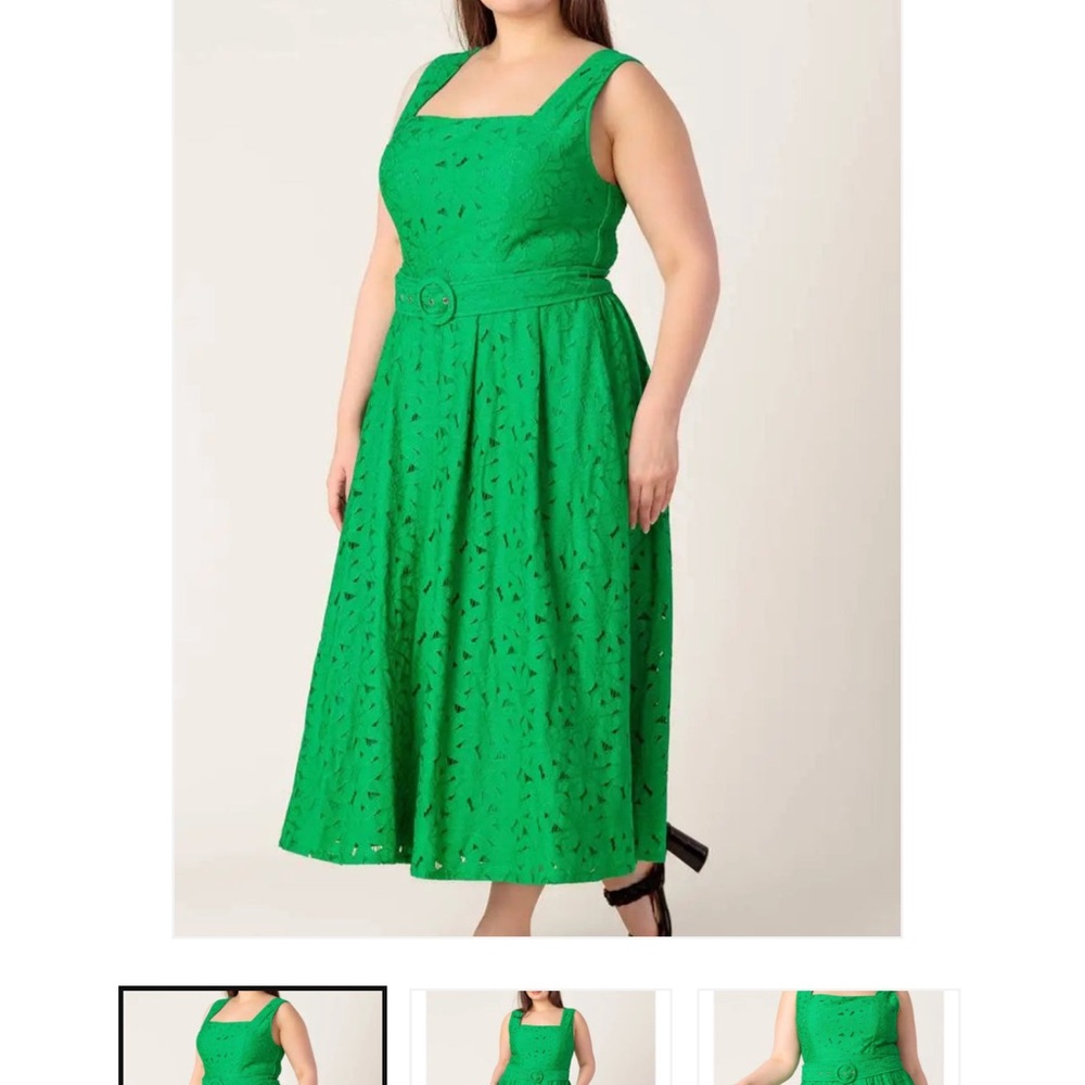 Flying Tomato Vibrant Green Midi Dress